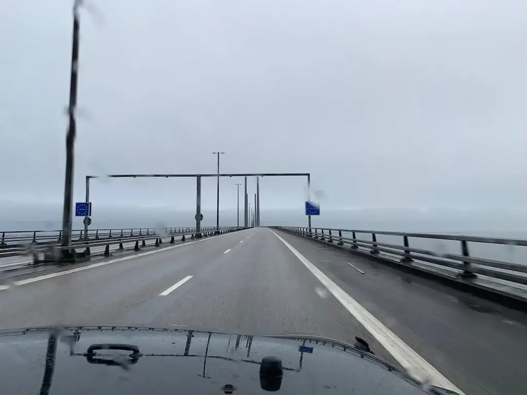 Anfahrt zur Öresundbrücke Richtung Schweden