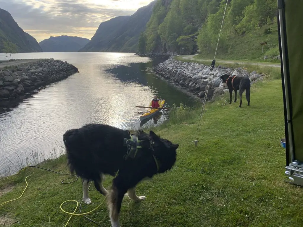 Mit dem Kajak auf dem Frafjord